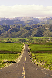 农业基础设施新疆塔城美景农牧业乡村公路背景