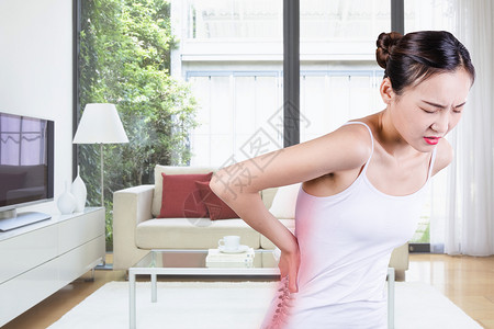女性腰部职业腰痛腰酸设计图片