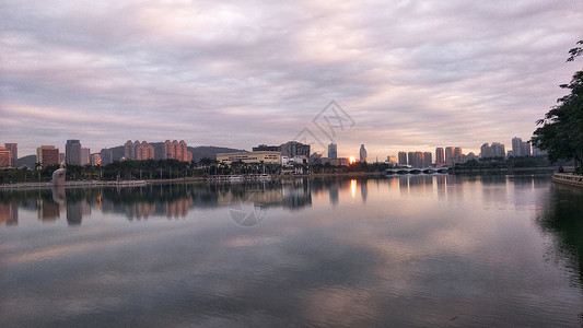 清晨的筼筜湖高清图片