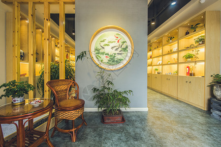 拔罐传统中国针灸馆环境照片背景