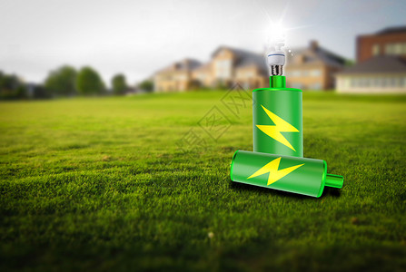黄色电池节约能源设计图片