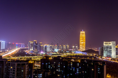 郑州城市建筑夜景高清图片