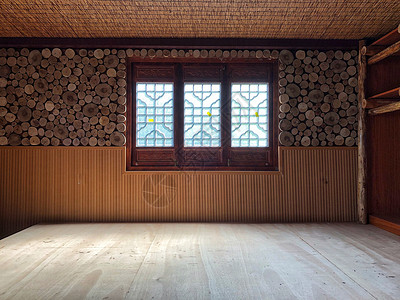 木房子木屋空的内部房间用木高清图片