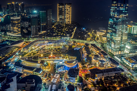 海上世界的夜景高清图片