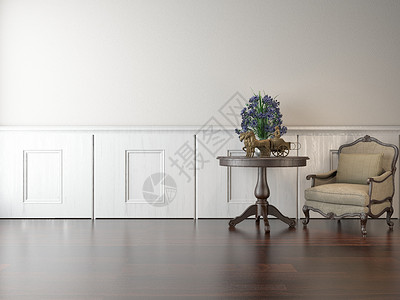 单支花欧式单椅家居效果图设计图片