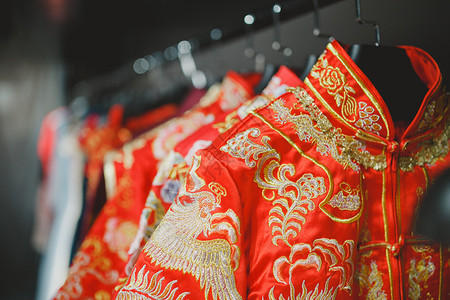 中式新娘礼服高清图片