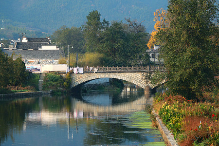 安徽宏村风景区背景