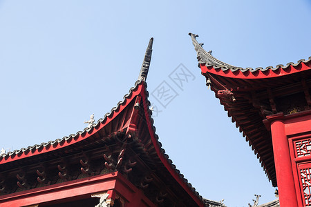 中国风古式建筑结构背景图片