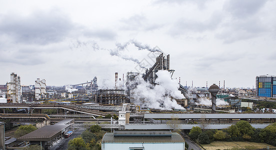 工厂绿色排放高清图片