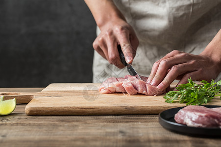 切肉肉类鲜美高清图片