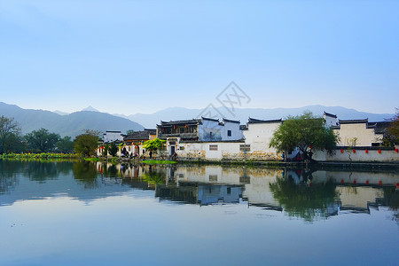 宏村风景区安徽宏村景区背景