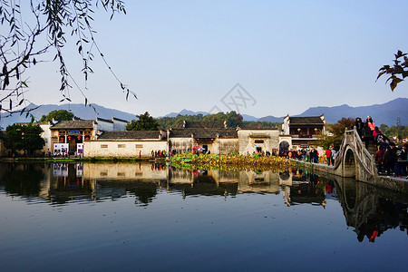 宏村风景区安徽宏村景区背景