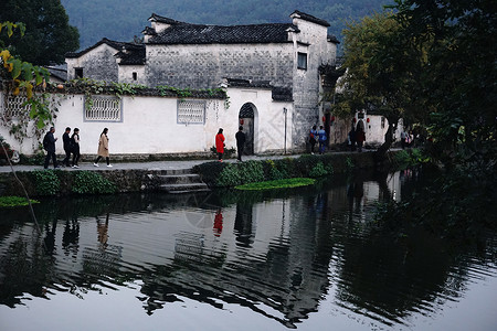 宏村风景区安徽宏村景区背景