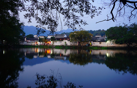 宏村风景区安徽宏村景区背景