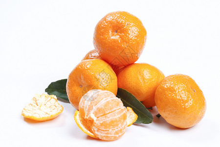柑橘剥开的桔子高清图片
