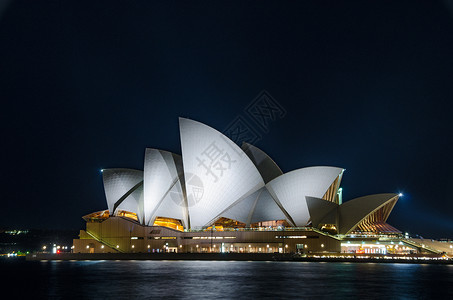 澳大利亚进口悉尼歌剧院夜景背景