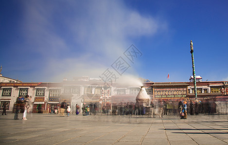 拉萨大昭寺大昭寺广场高清图片