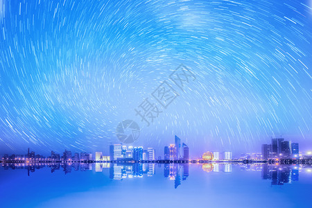 城市夜景星空城市星空设计图片