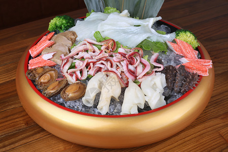 海鲜火锅涮菜图片