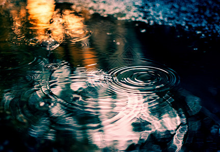 雨水节气毛笔字下雨天背景