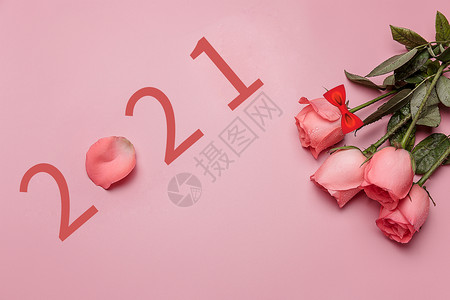 新年玫瑰2021情人节设计图片