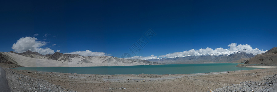 塔斯拉克新疆白沙湖全景背景