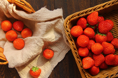 草莓食物新鲜水果草莓背景