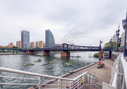 天津海河金汤桥背景图片