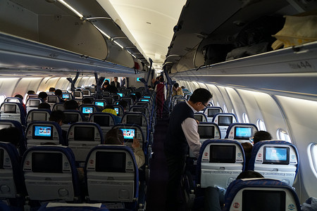 飞机的座椅靠背座椅高清图片