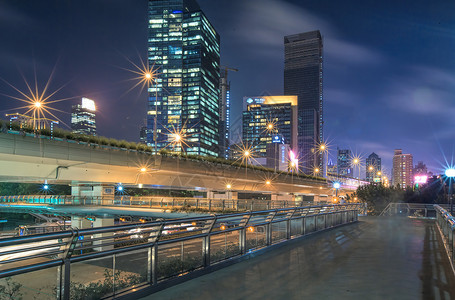 上海静安区高架天桥背景图片
