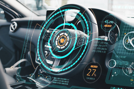 监控界面智能汽车无人驾驶设计图片
