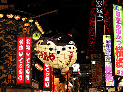 日本餐饮道顿堀背景