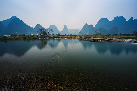 阳朔遇龙河背景图片