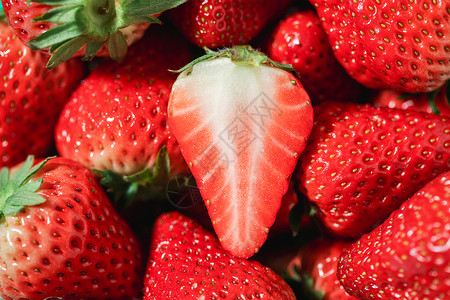 生活质量新鲜草莓素材背景