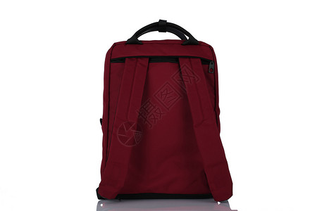 双肩背包红色行李袋高清图片