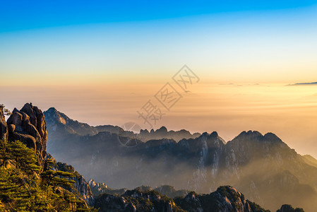 黄山日出风光图片