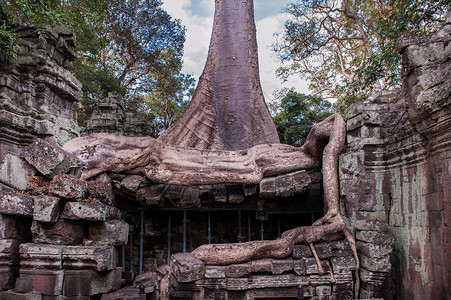 柬埔寨塔布隆寺旅游高清图片素材