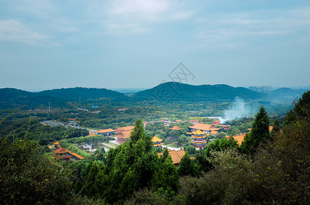 武汉灵泉寺风景背景图片