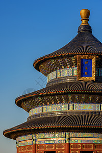 北京天坛祈年殿特写背景图片