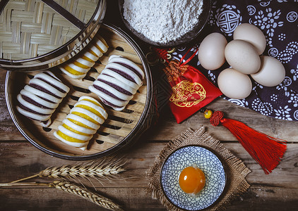 蒸馒头的孩子面食背景