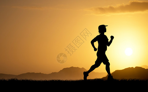 阳光大山健康运动跑步设计图片
