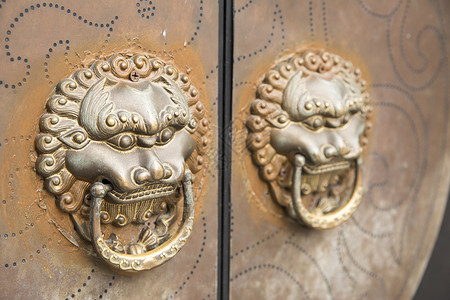 古建筑门环宫廷元素高清图片