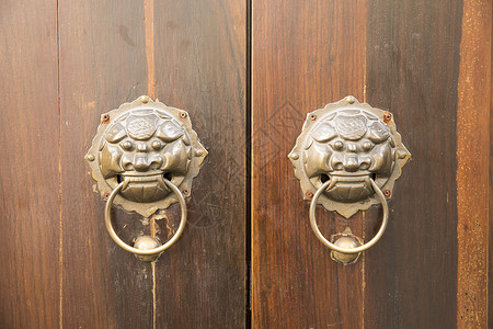 古建筑门环中国风古铜器高清图片
