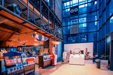图书馆展示素材工厂旧厂房改建的文艺范LOFT商业中心背景