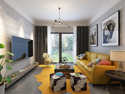 家花装饰素材现代简约客厅设计图片