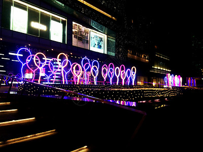 夜景商业广场北京的大望路夜景背景