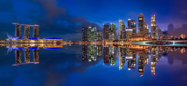 新加坡滨海湾全景高清大图高清图片