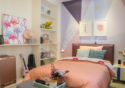 粉色空间背景温馨的室内装修背景