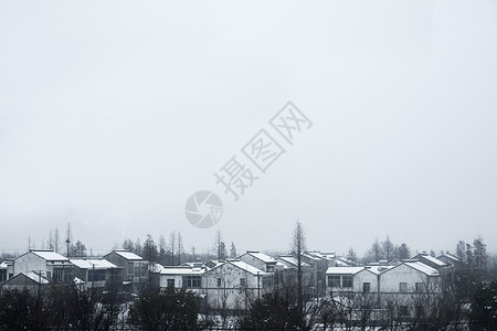 大雪后的雪景背景图片