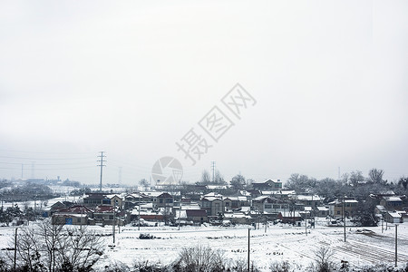 大雪后的雪景背景图片